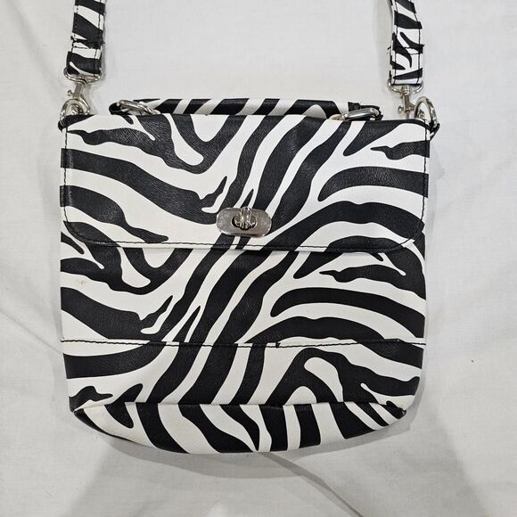 Y2k vintage emo scene zebra print crossbody bag - Picture 6 of 8
